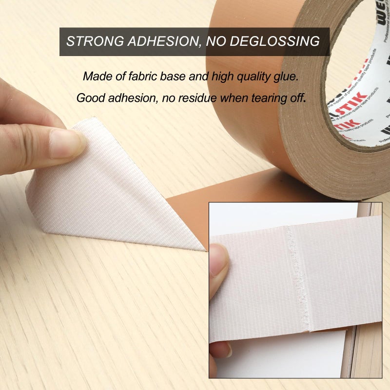 WELSTIK Professional Grade Tan Duct Tape, Waterproof Duct Cloth Fabric,Brown Duct Tape for Photographers,Repairs, DIY, Crafts, Indoor & Outdoor Use (2 Inch X 45 Yards) - Image 5